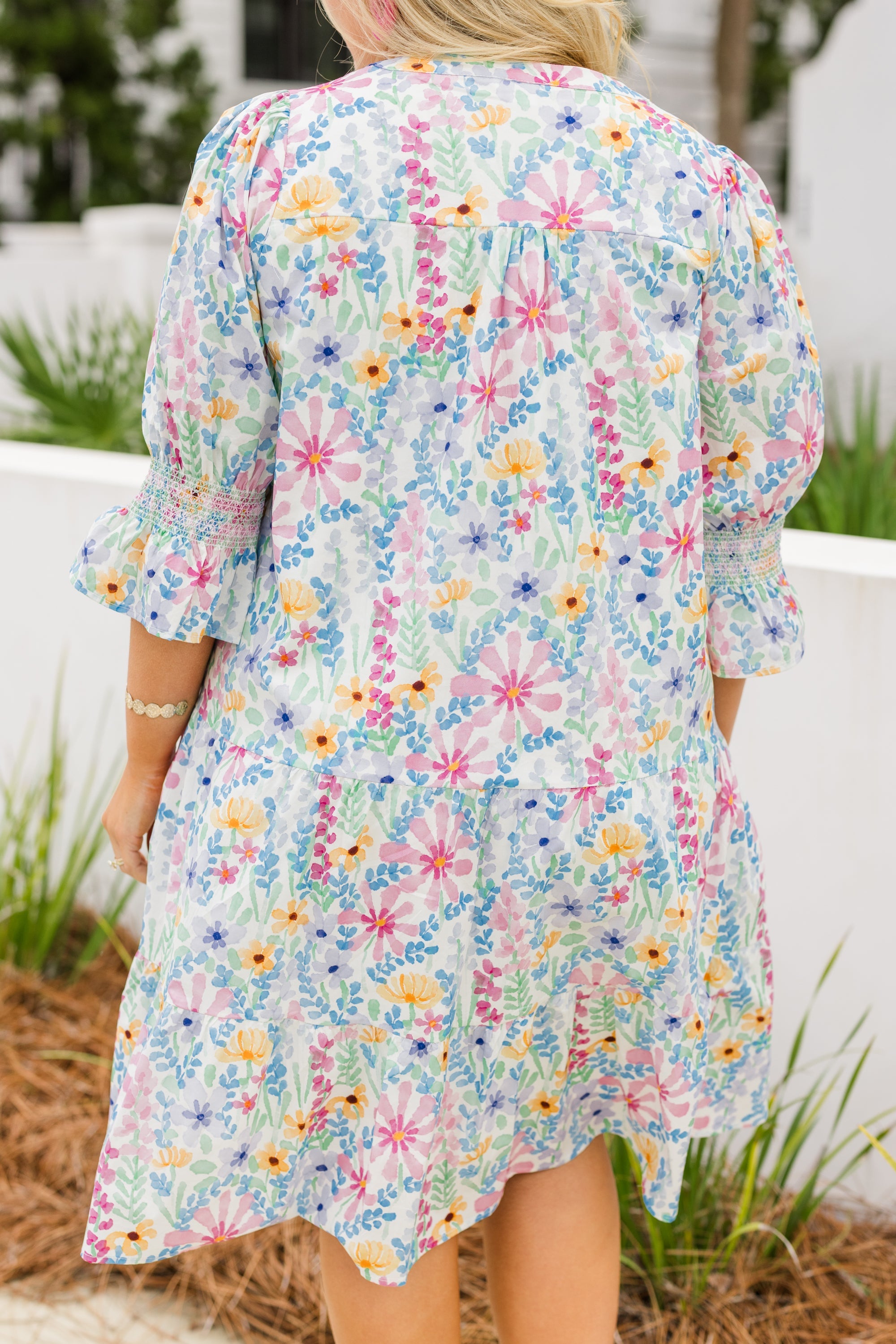 Sands Of Life Dress, Cream Multi