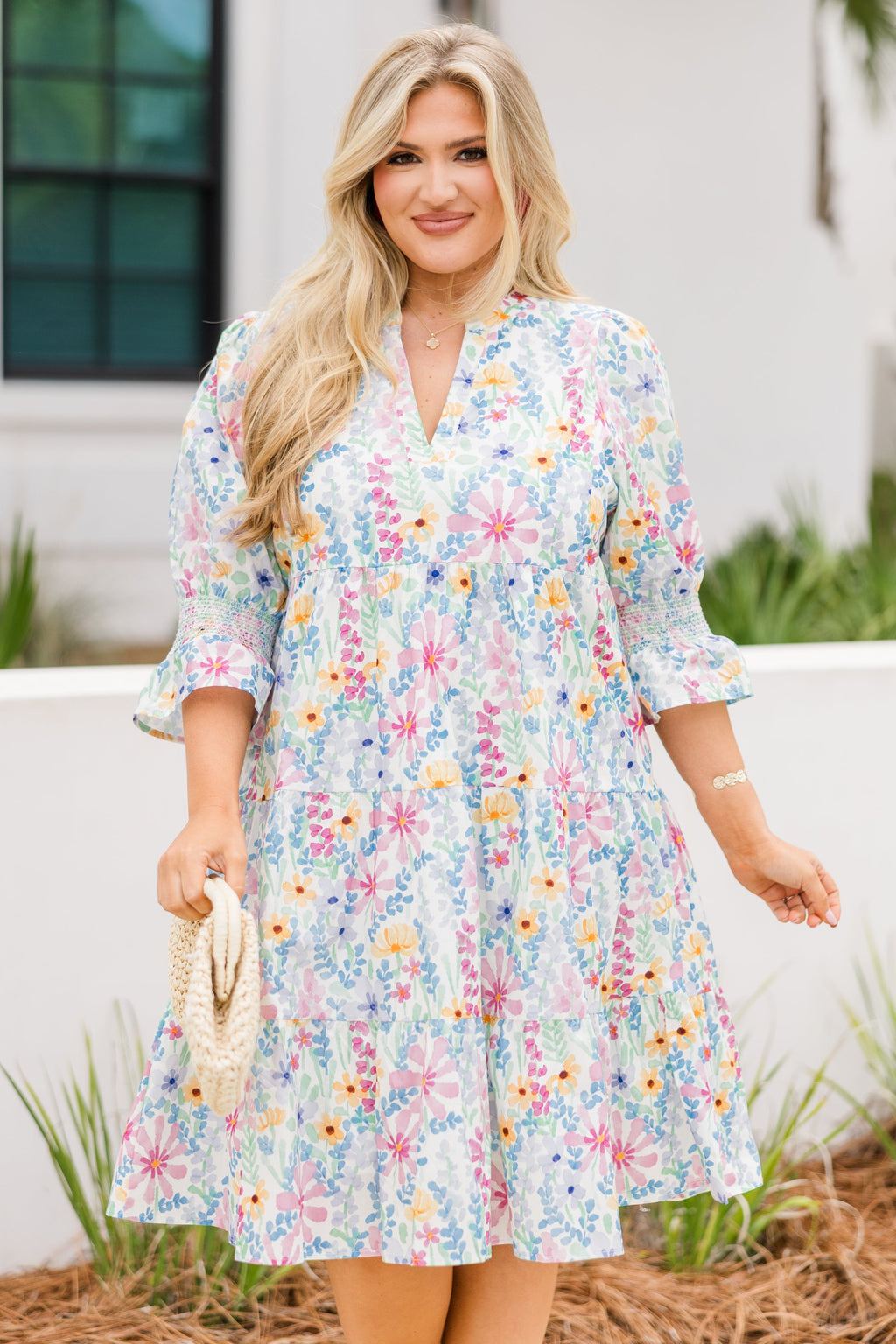 Sands Of Life Dress, Cream Multi