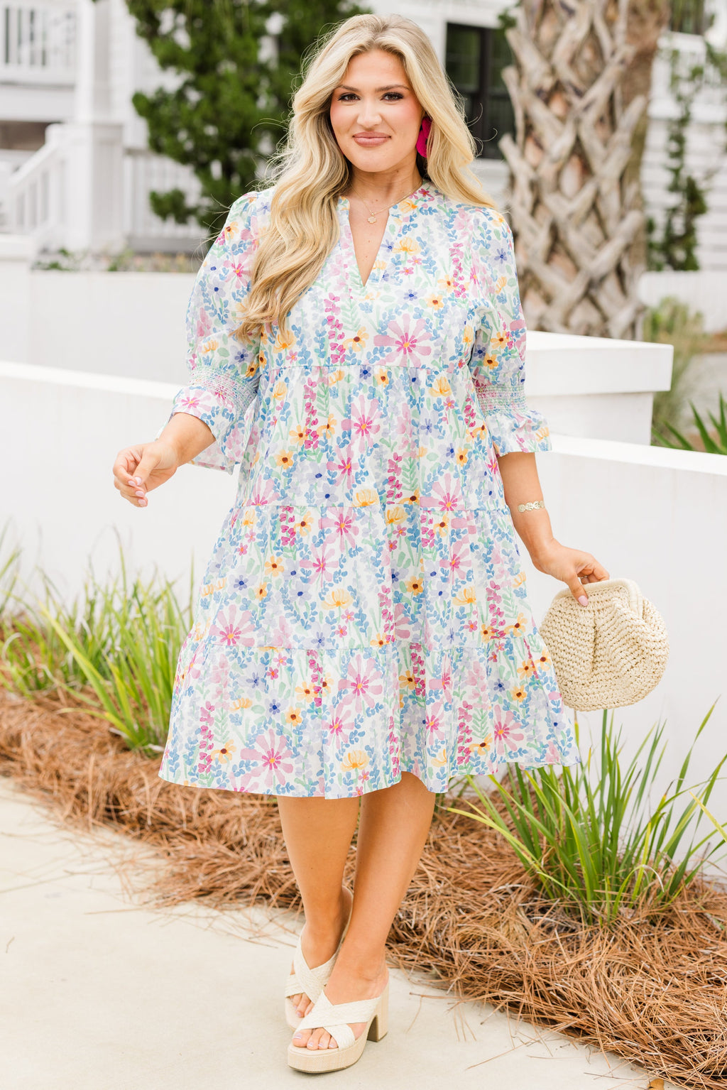 Sands Of Life Dress, Cream Multi