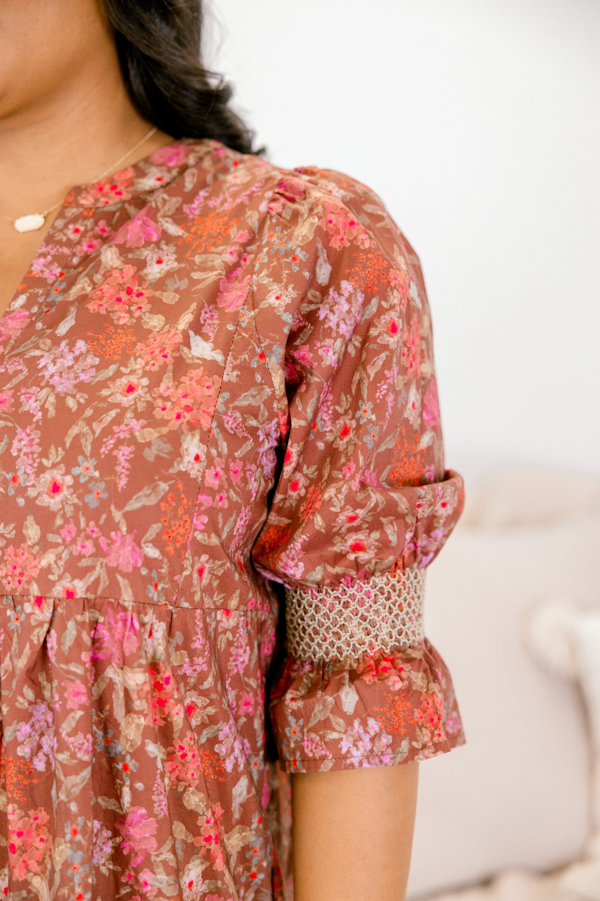 Sands Of Life Dress, Dark Brown Floral