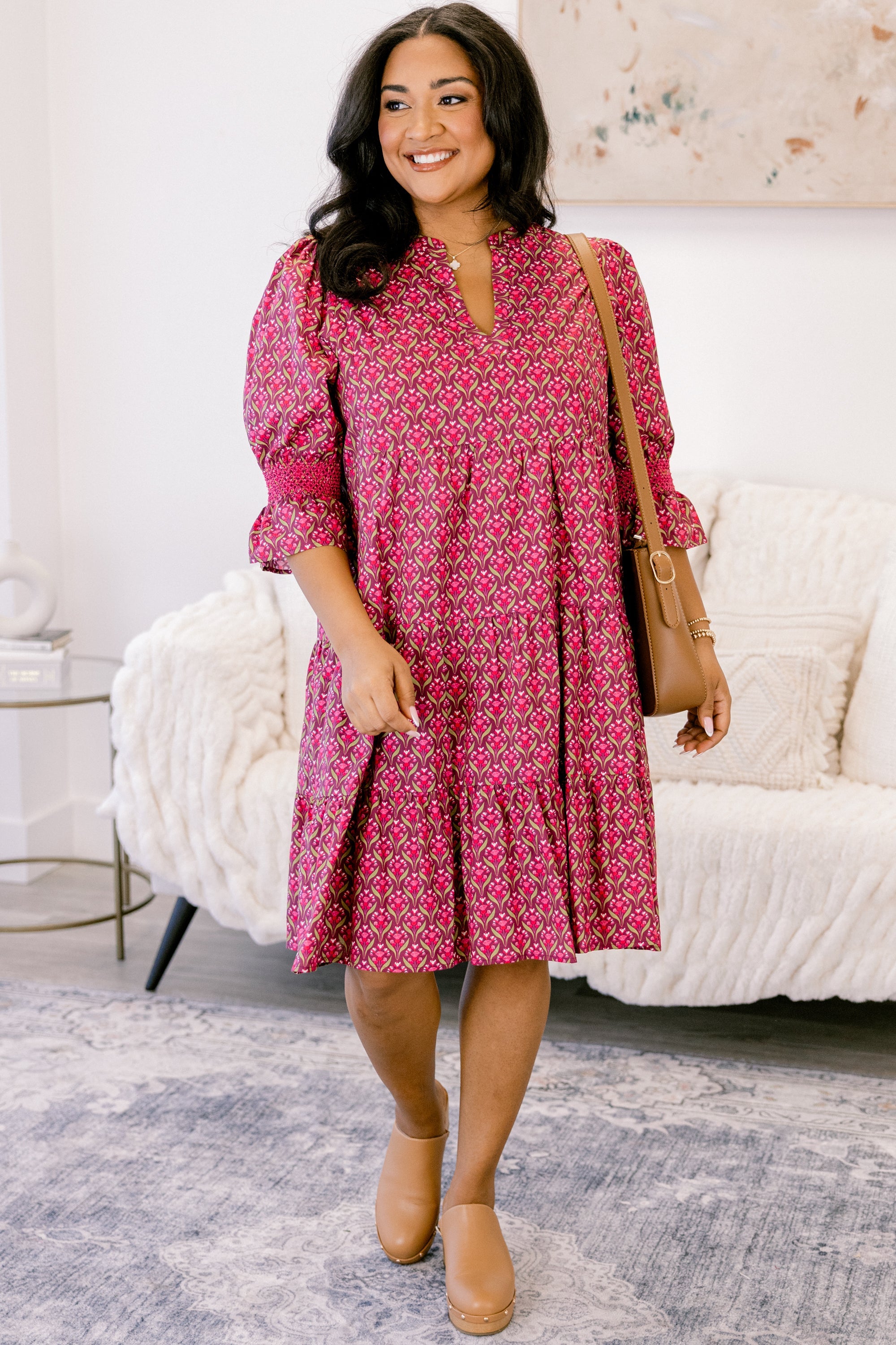 Sands Of Life Dress, Merlot