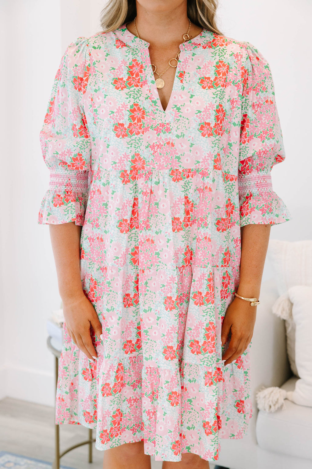 Sands Of Life Dress, Pink Mix