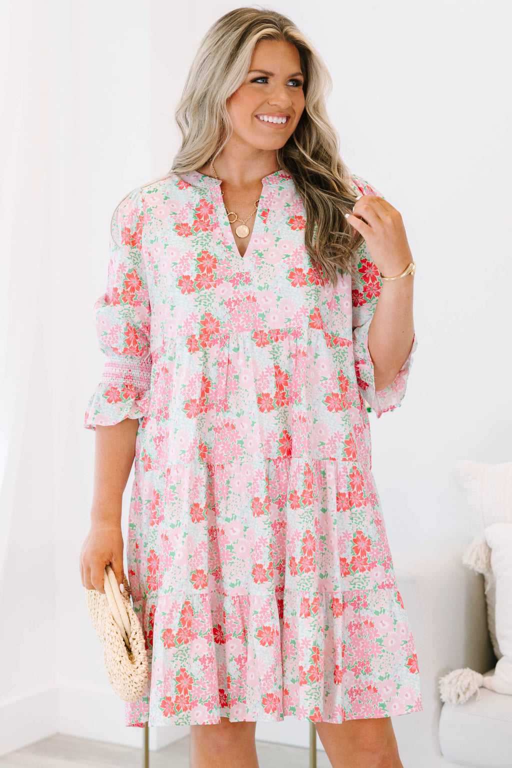 Sands Of Life Dress, Pink Mix
