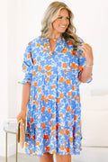 Sands Of Life Dress, Red-Blue