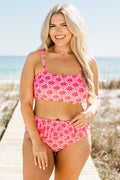 Sandy Sunset Swim Top, Fuchsia