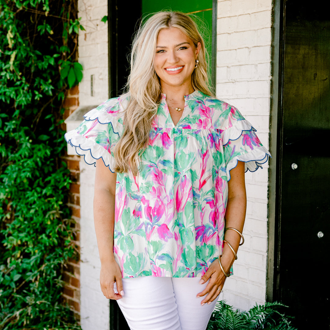 Santorini Bound Top, Green