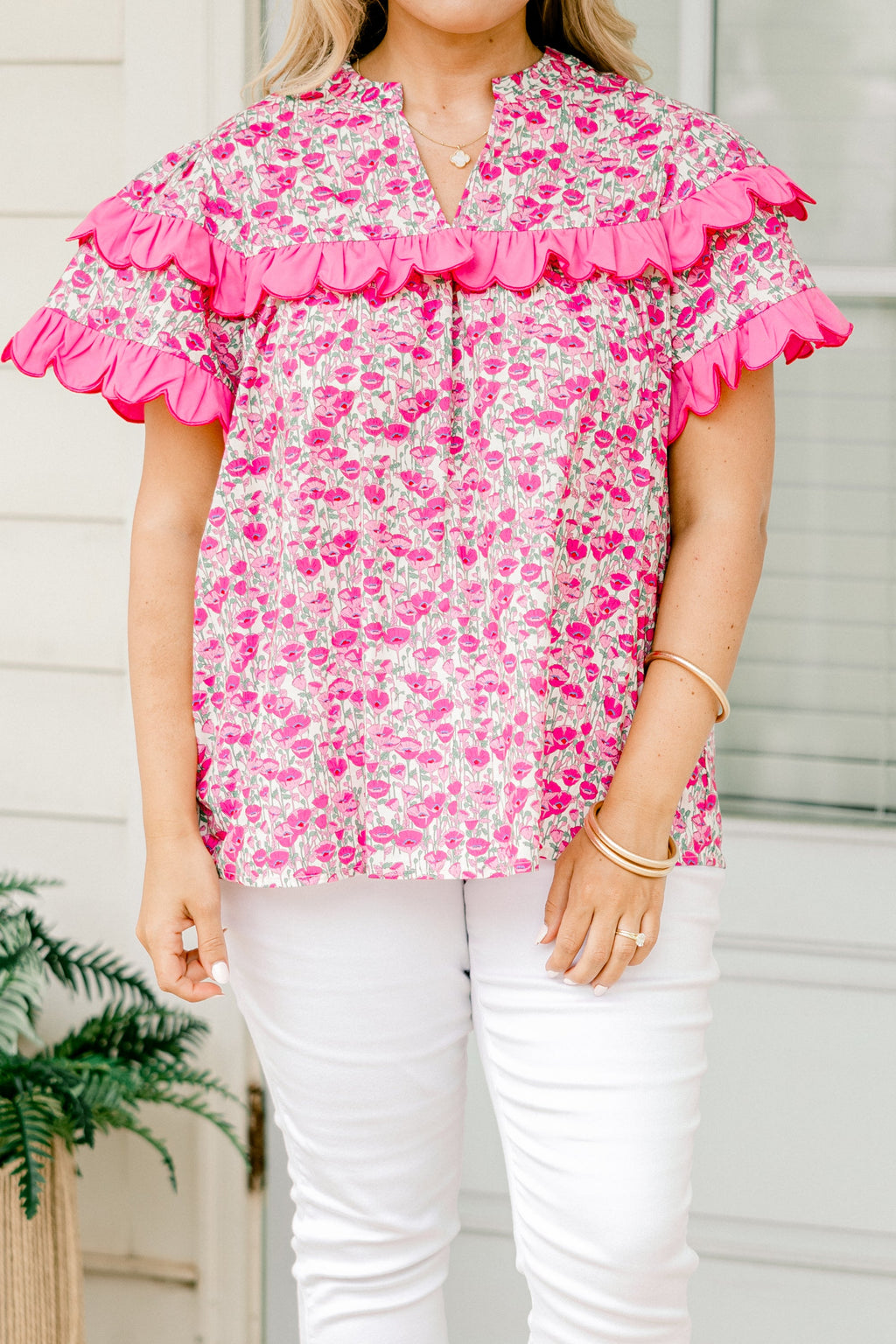 Santorini Bound Top, Pink