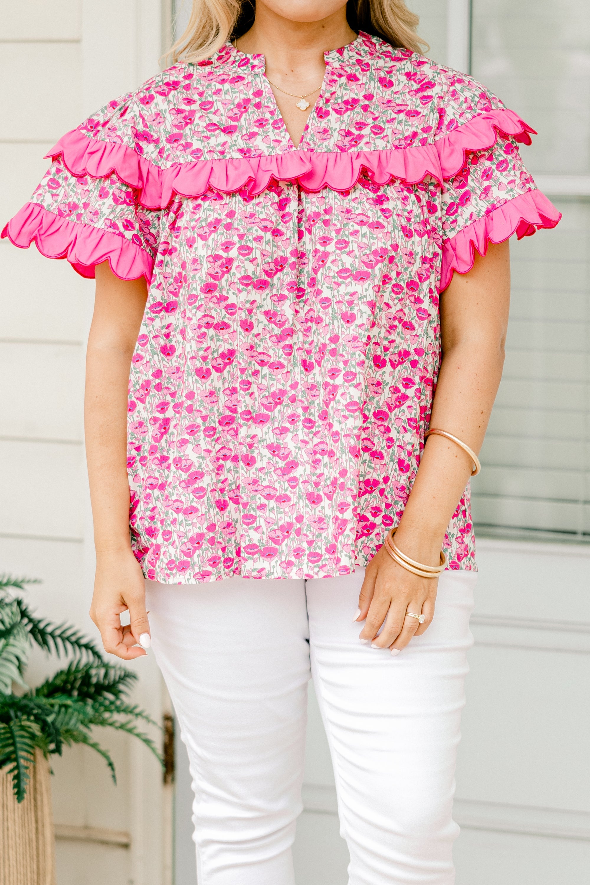 Santorini Bound Top, Pink