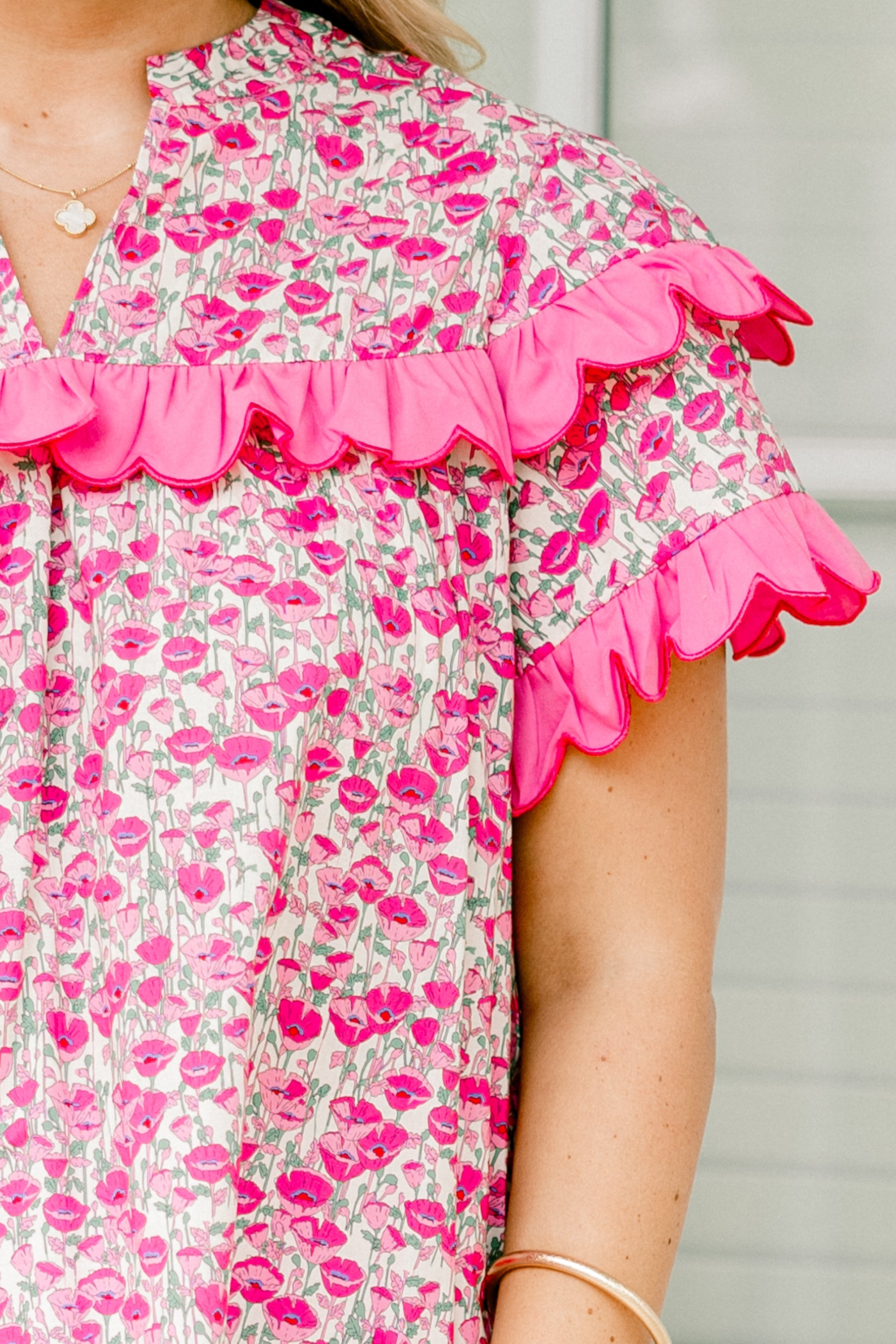 Santorini Bound Top, Pink