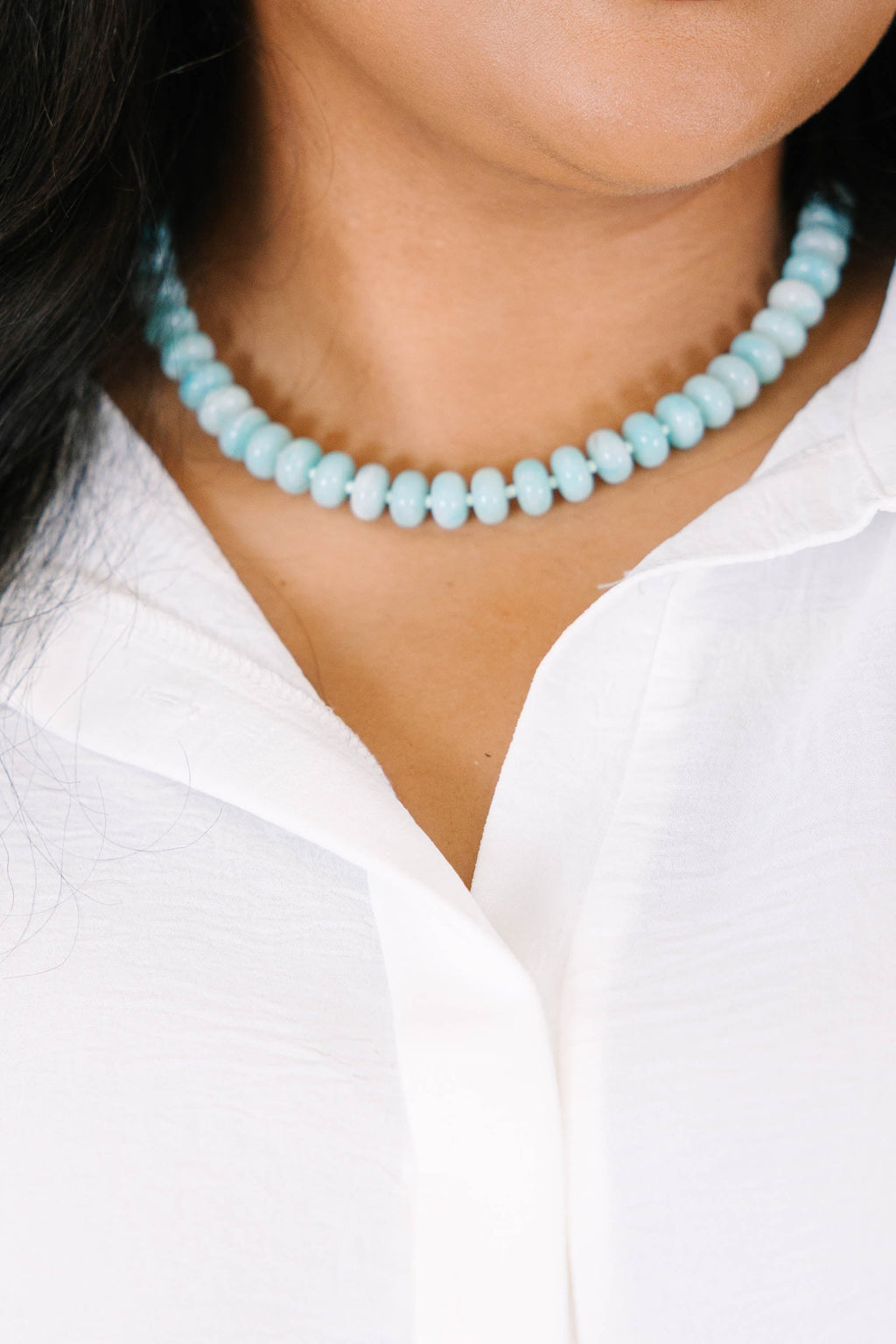Seafoam Sparkle Necklace, Green