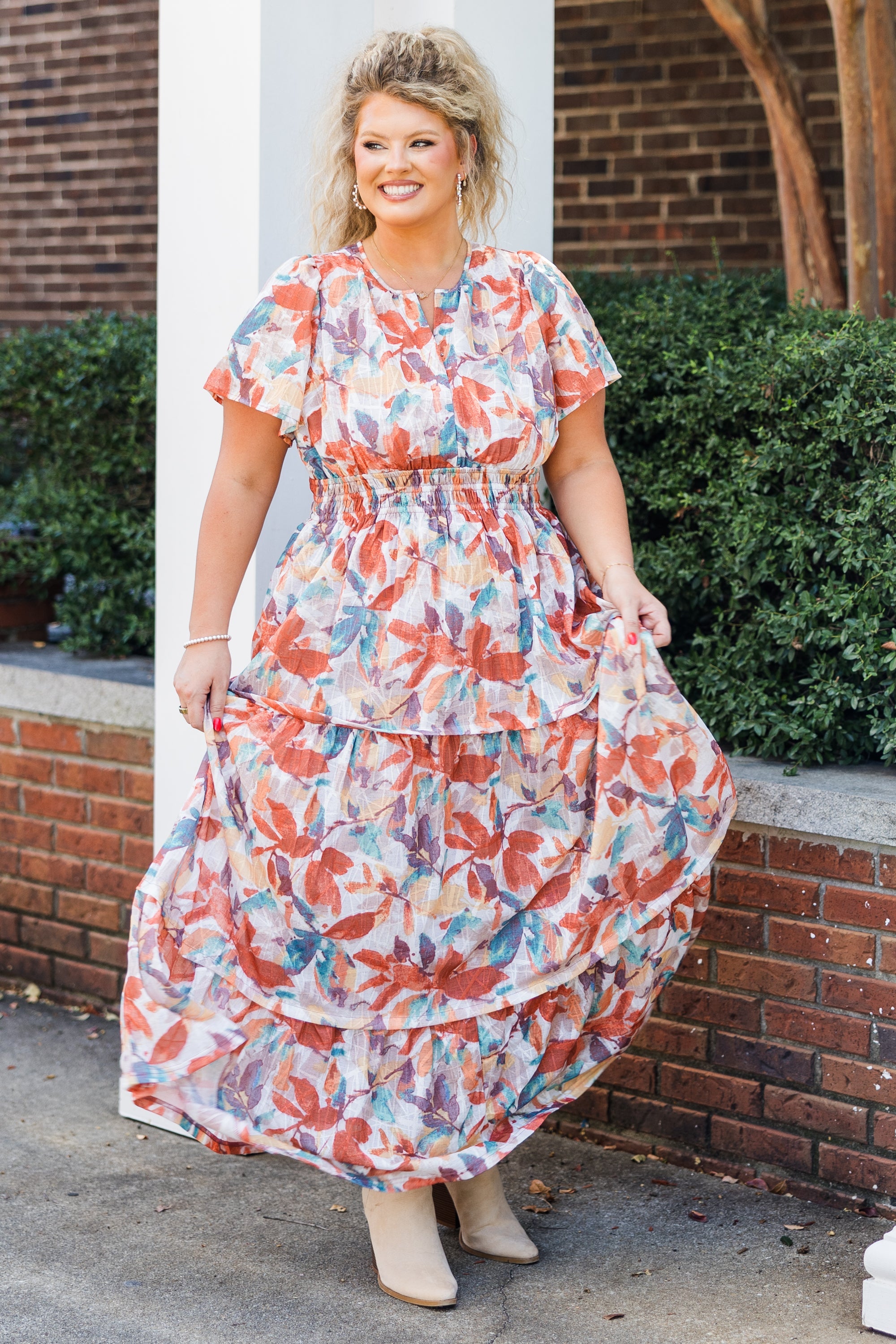 Seasons Changing Dress, Rust