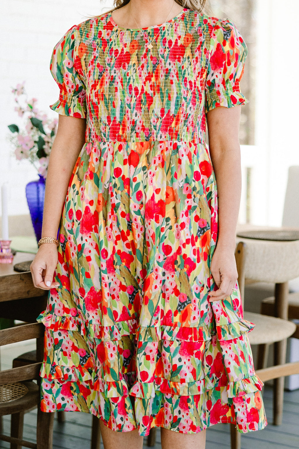 Secret Garden Path Maxi Dress, Orange