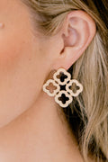 Secrets Kept Earrings, Gold