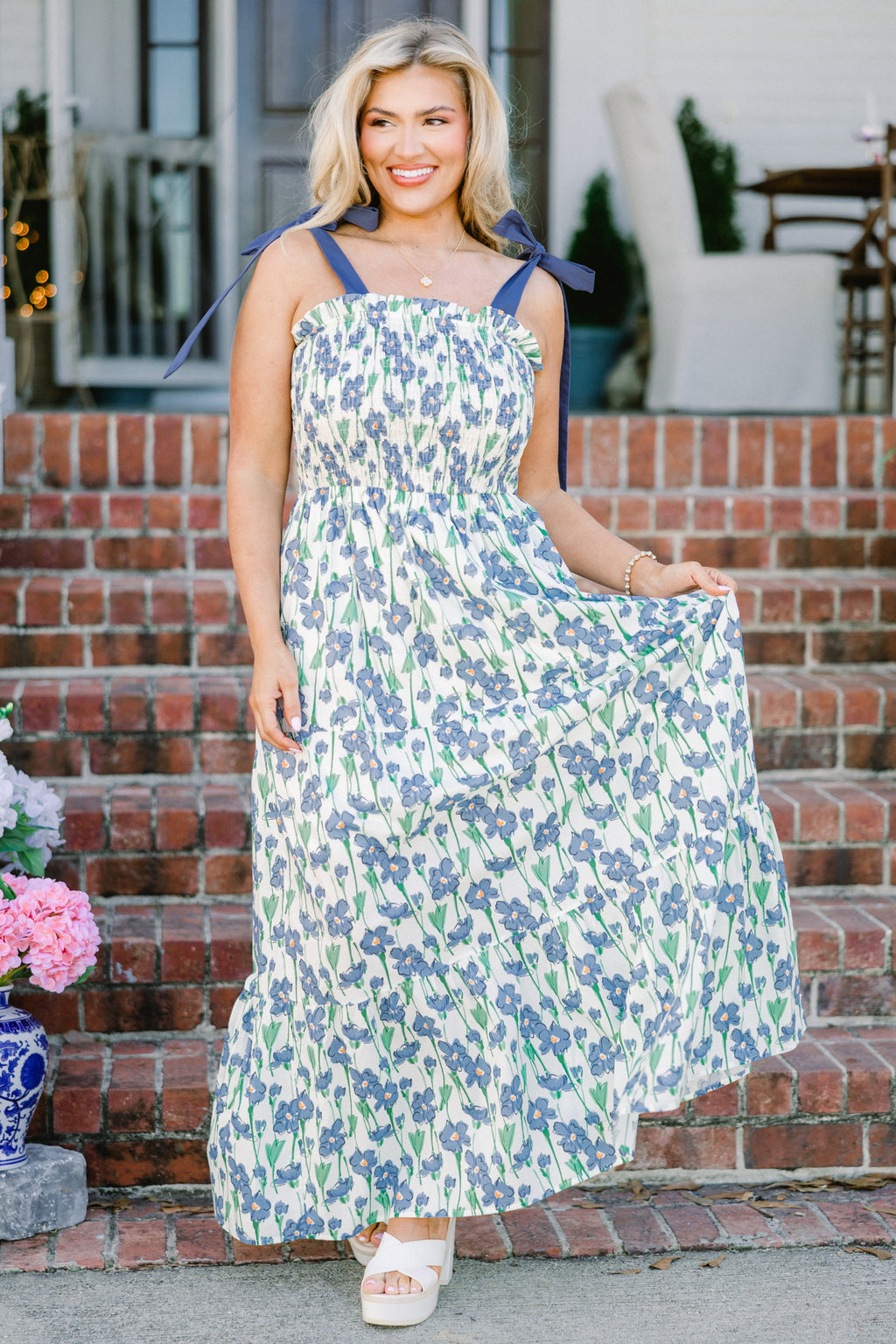 Secrets Out Dress, Blue