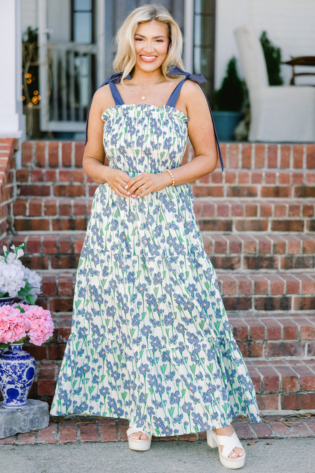 Secrets Out Dress, Blue