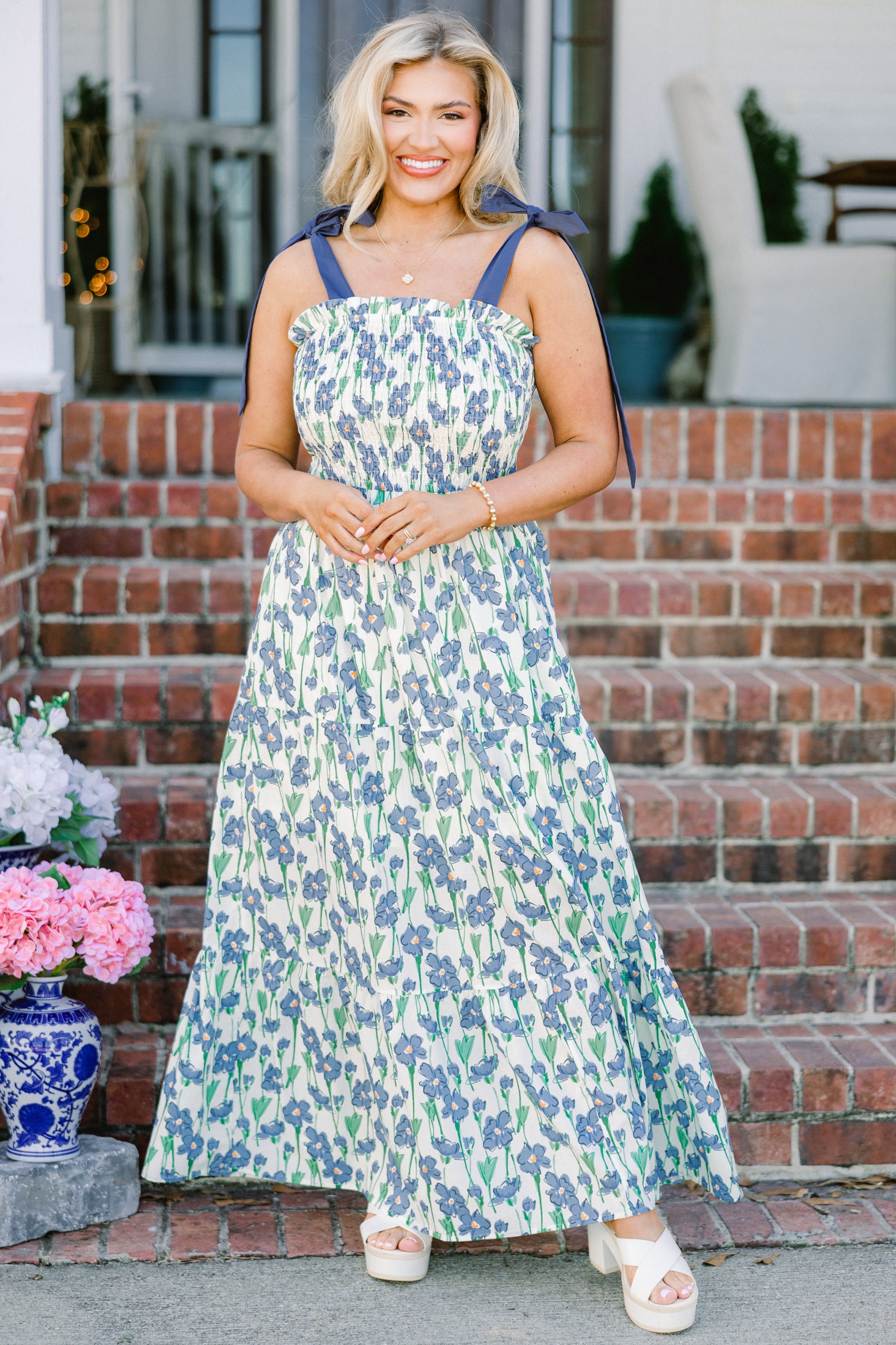 Secrets Out Dress, Blue