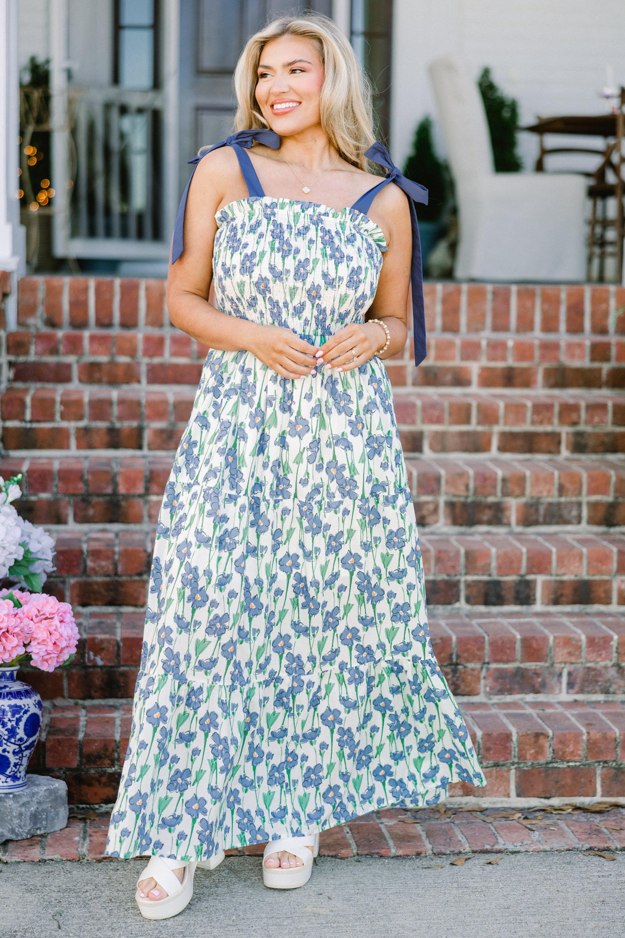 Secrets Out Dress, Blue