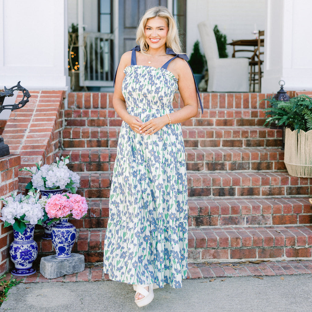 Secrets Out Dress, Blue