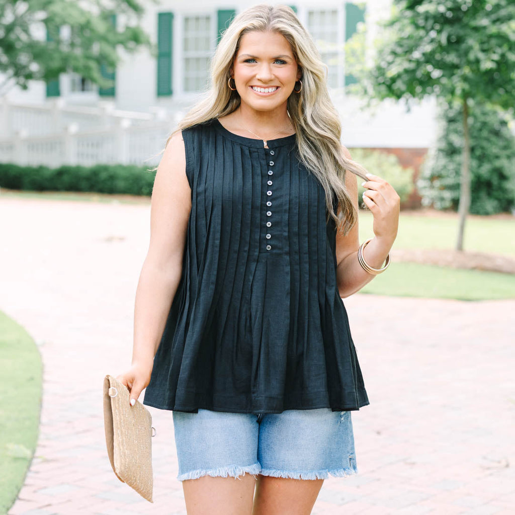 Seeing Stars Ahead Top, Black