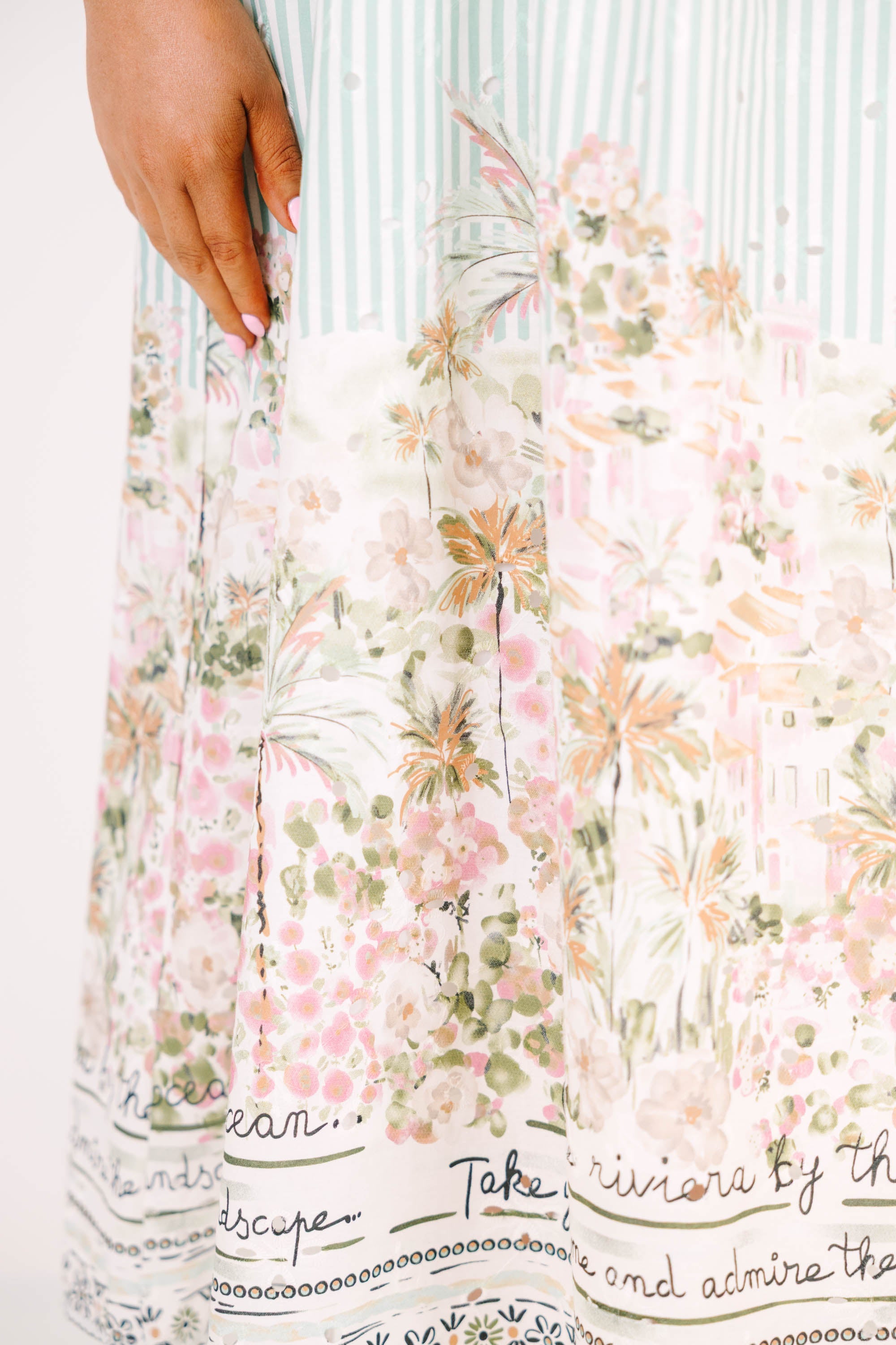 Send Me A Postcard Dress, Sea Blue