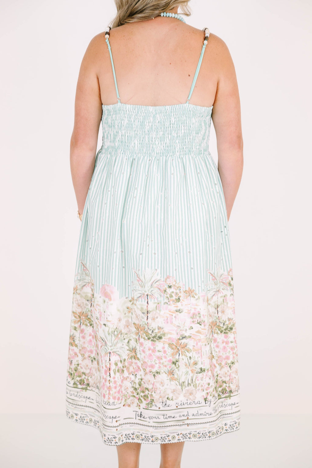 Send Me A Postcard Dress, Sea Blue
