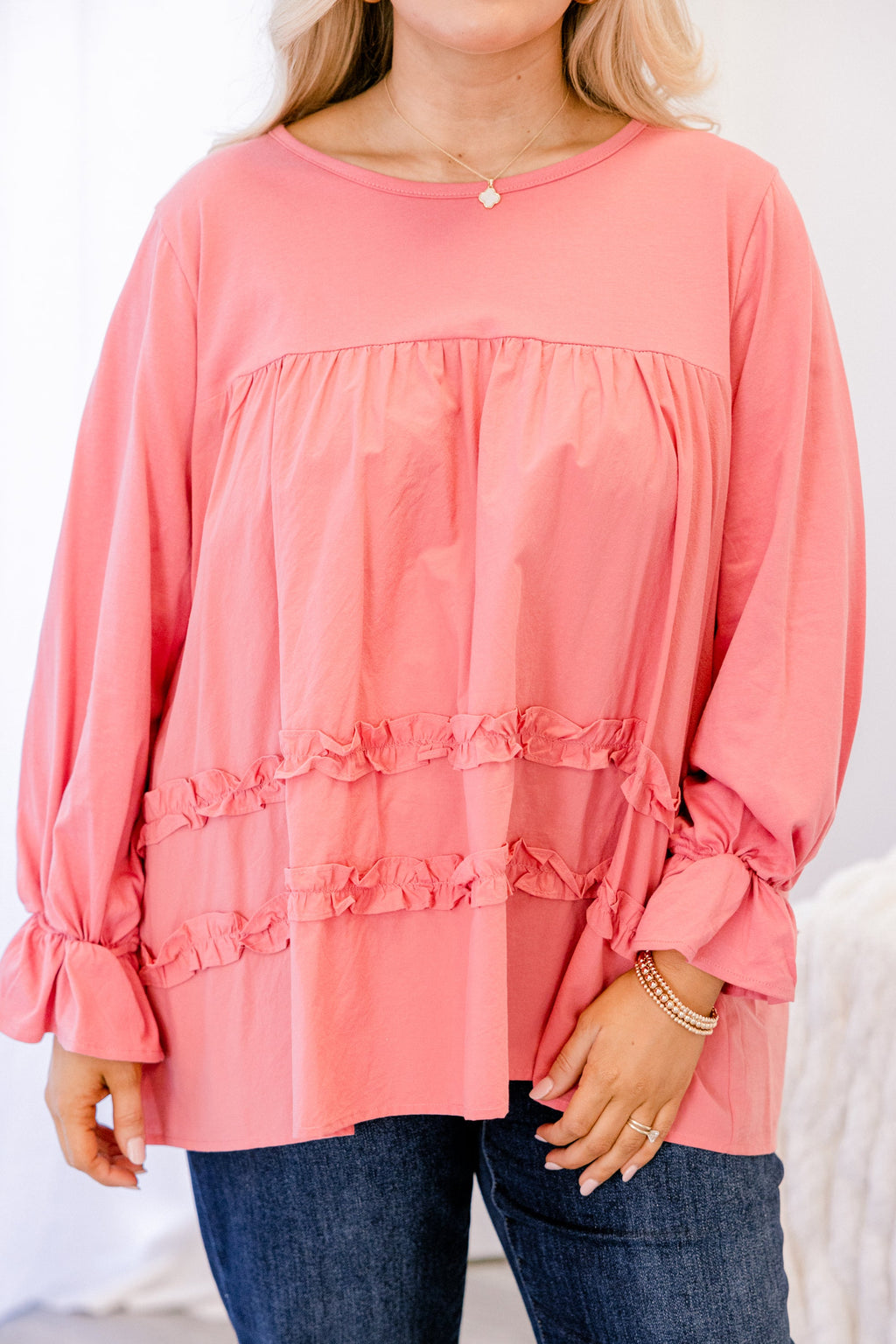 Set For Success Top, Dusty Pink