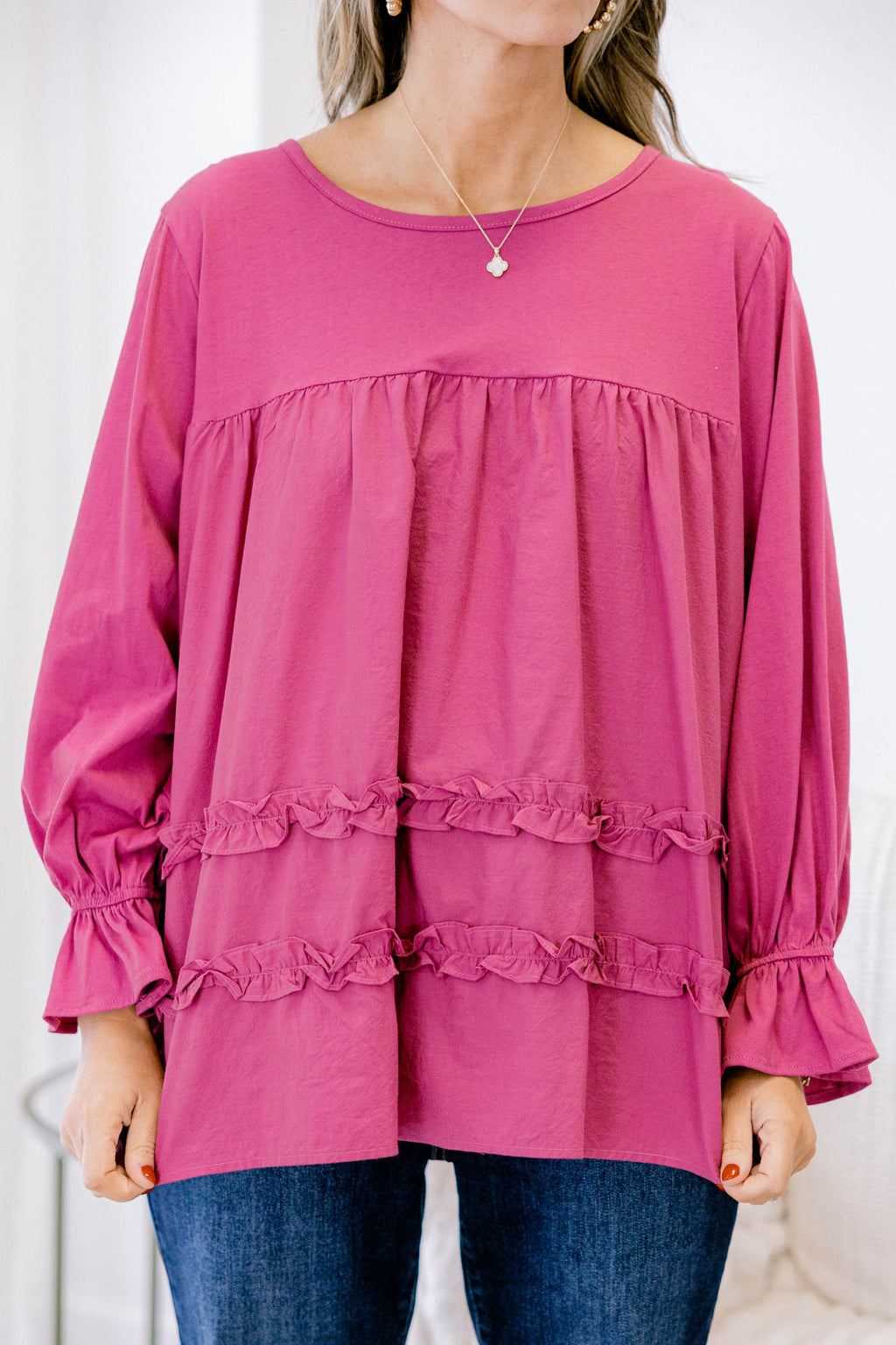 Set For Success Top, Magenta