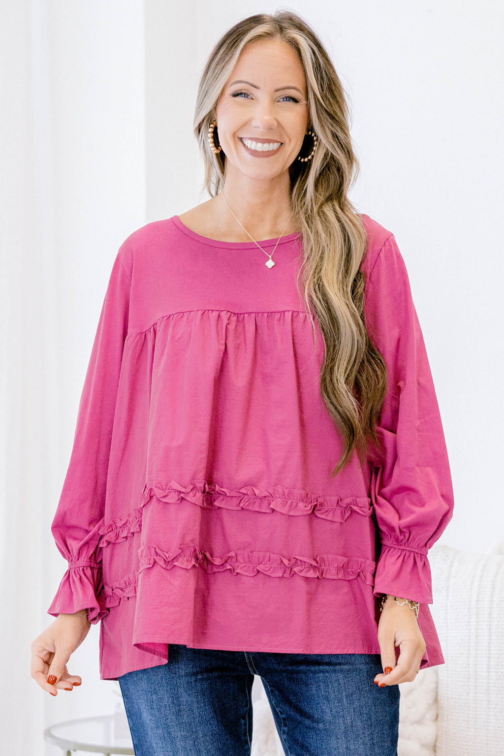 Set For Success Top, Magenta