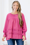 Set For Success Top, Magenta