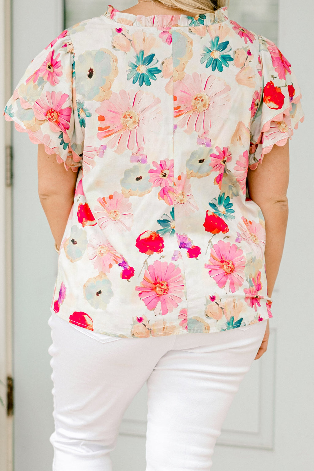 Setting The Scene Top, Ivory Multi