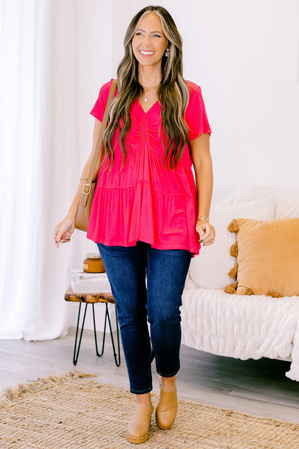 She Belongs To Me Top, Fuchsia