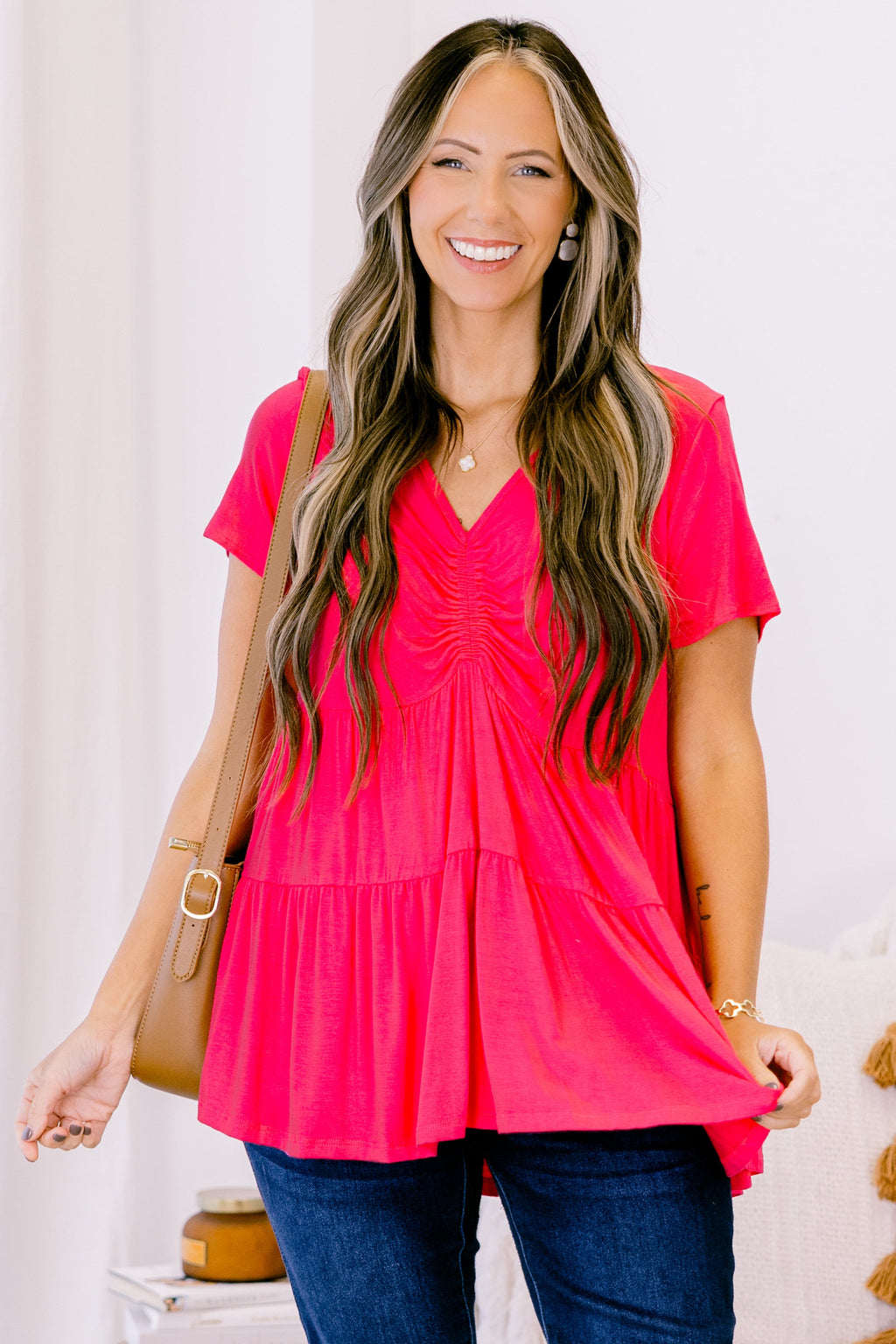 She Belongs To Me Top, Fuchsia