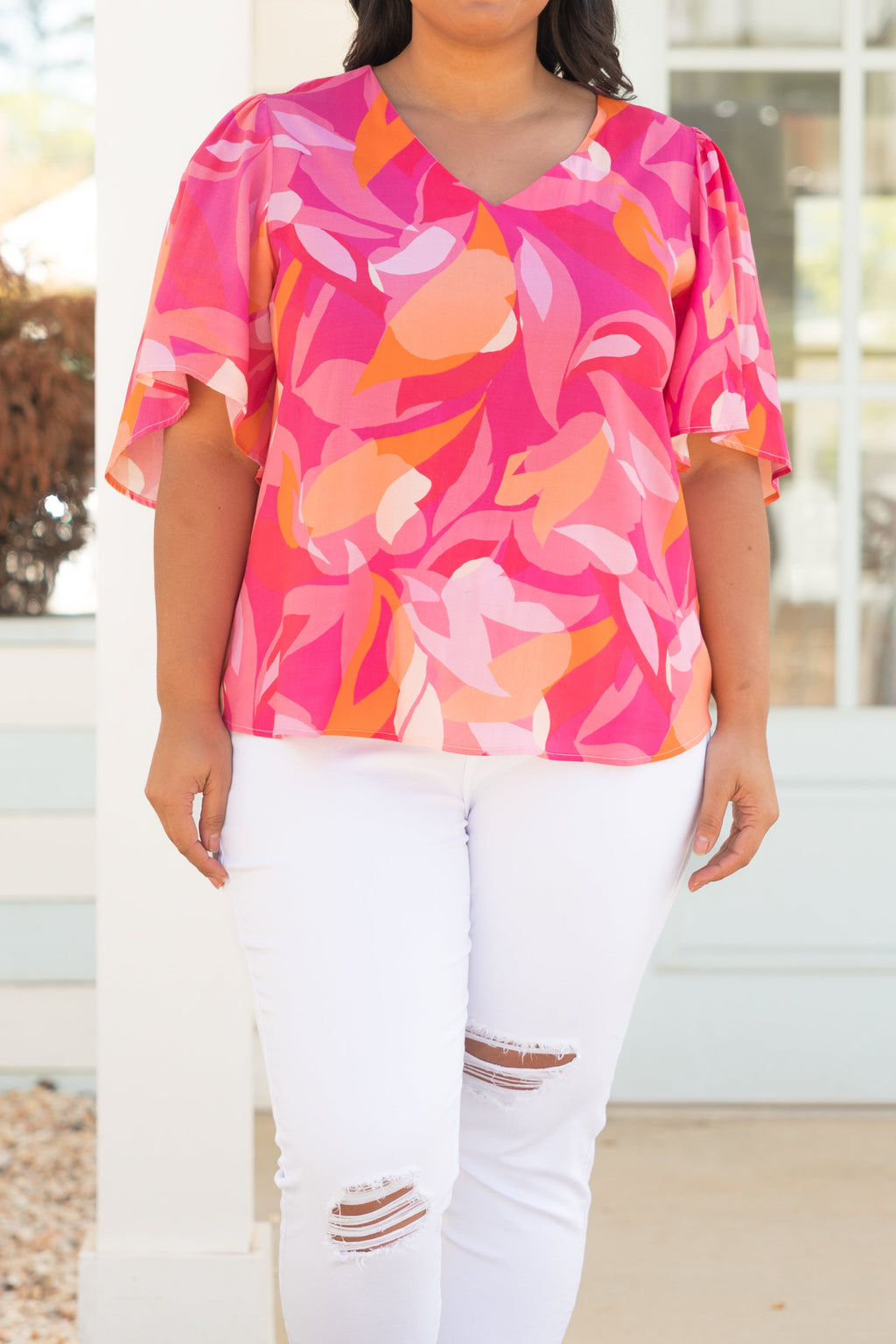 She Drives Me Crazy Top, Pink Multi