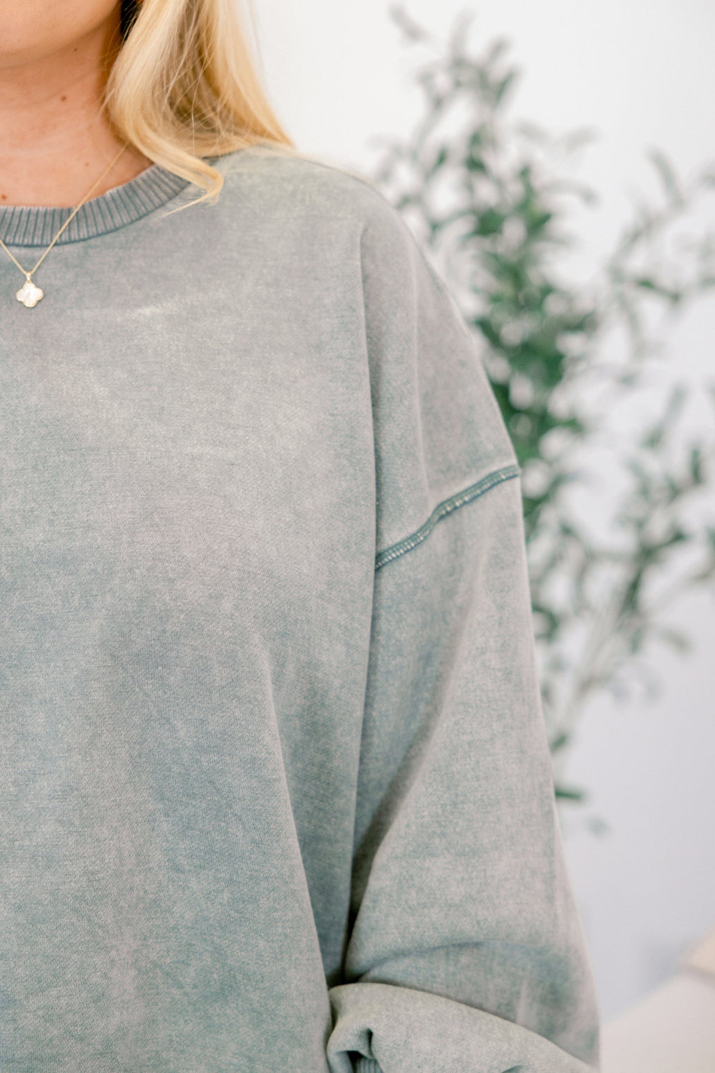 She Got Away Pullover, Ash Jade