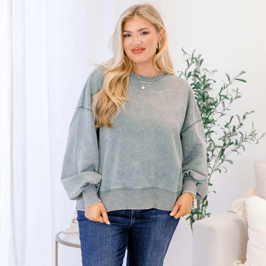She Got Away Pullover, Ash Jade