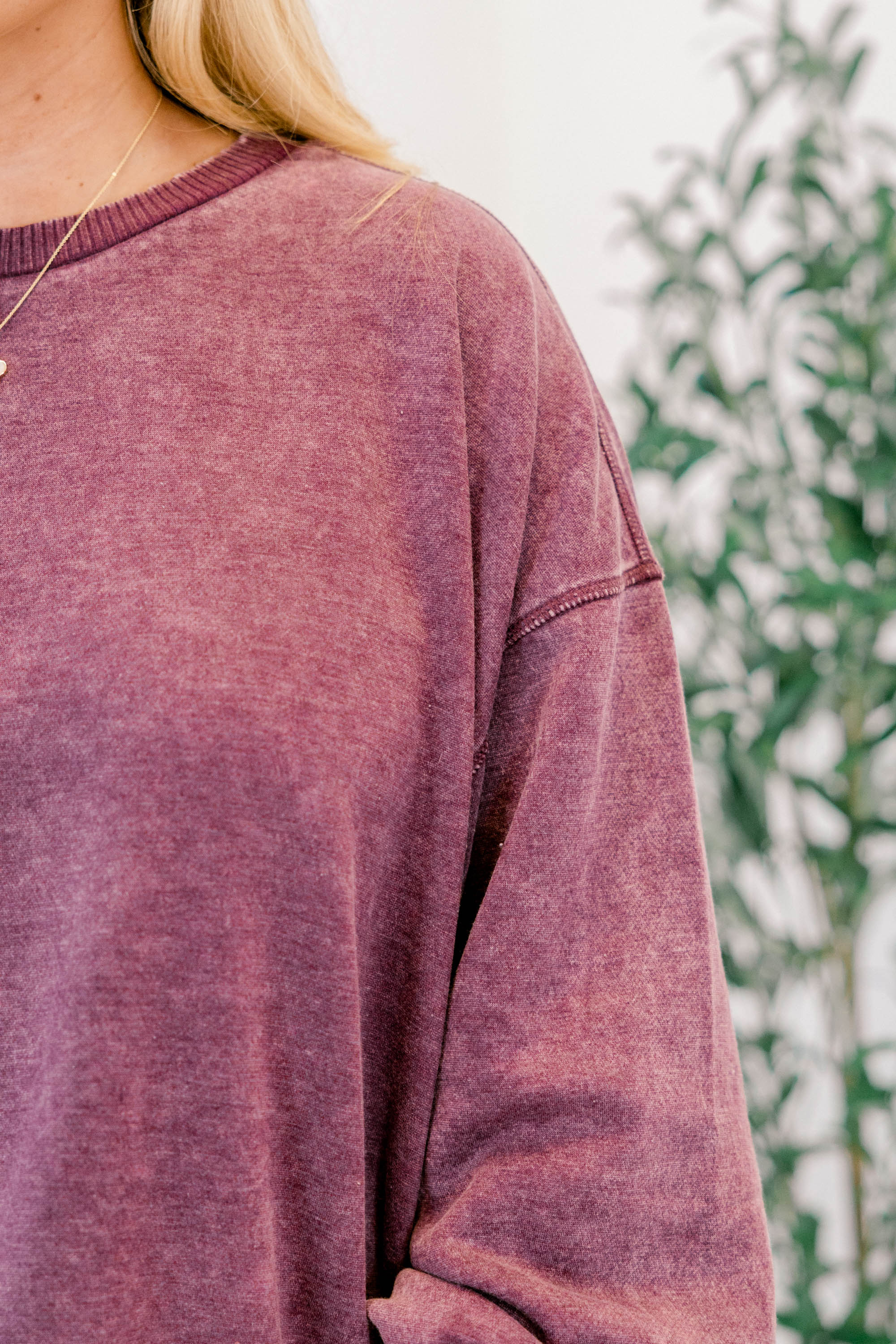 She Got Away Pullover, Eggplant