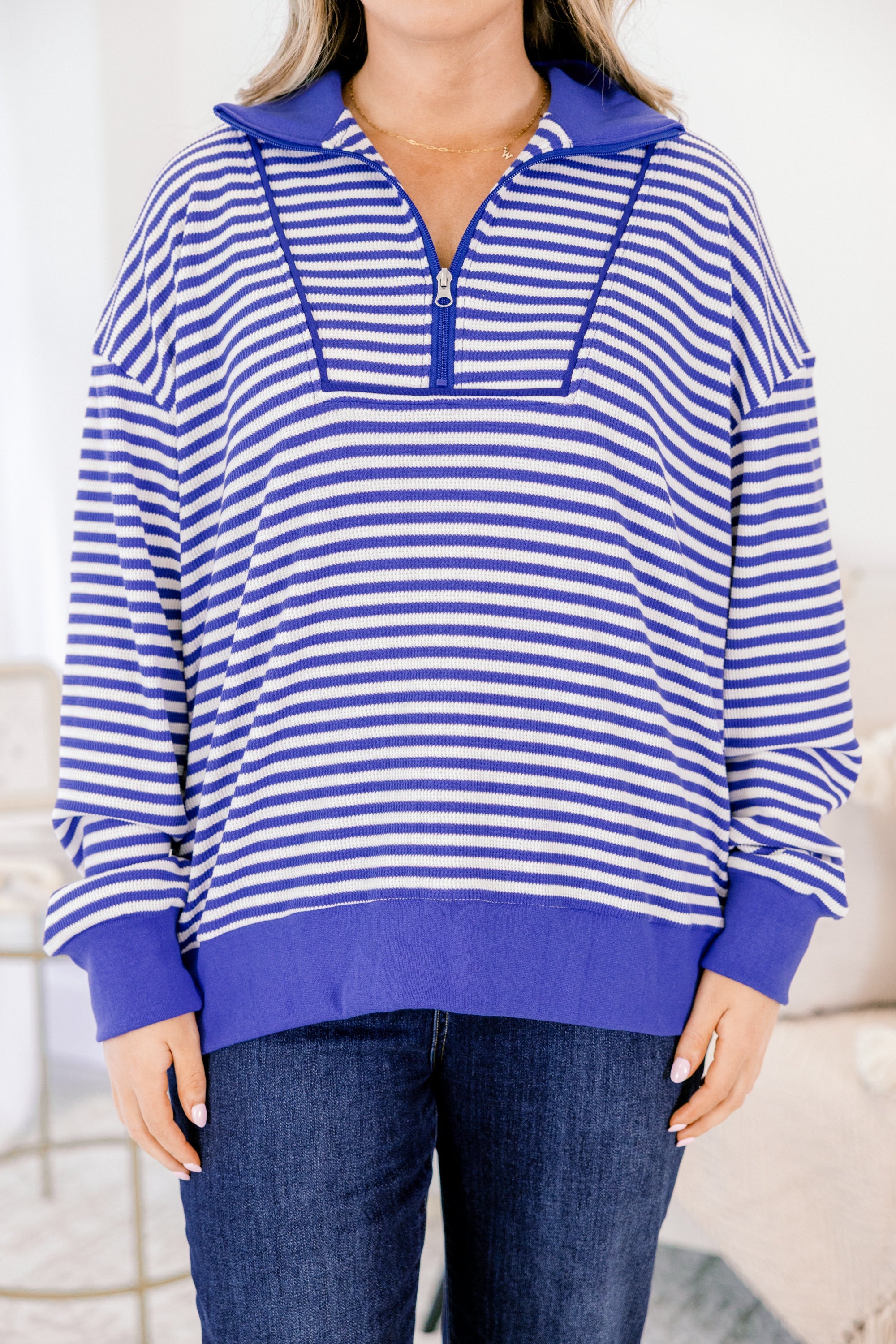 She's An Academic Pullover, Blue