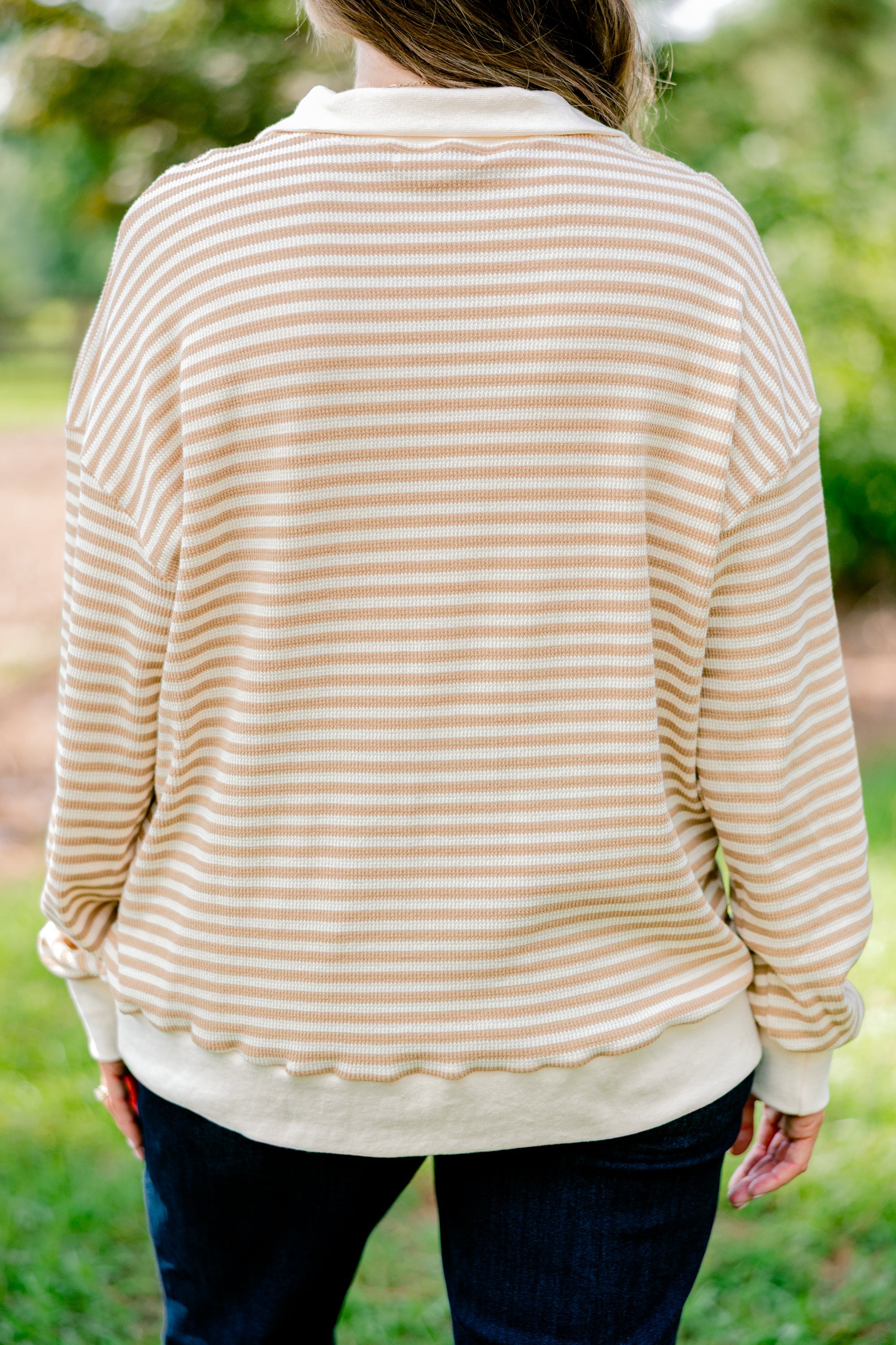 She's An Academic Pullover, Brown-Cream