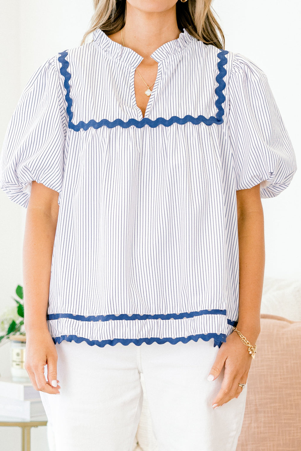 She's Got It Top, Navy Stripe