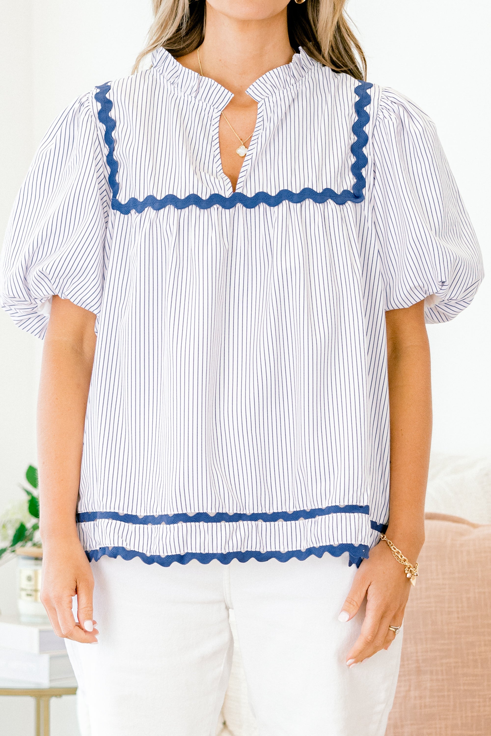 She's Got It Top, Navy Stripe