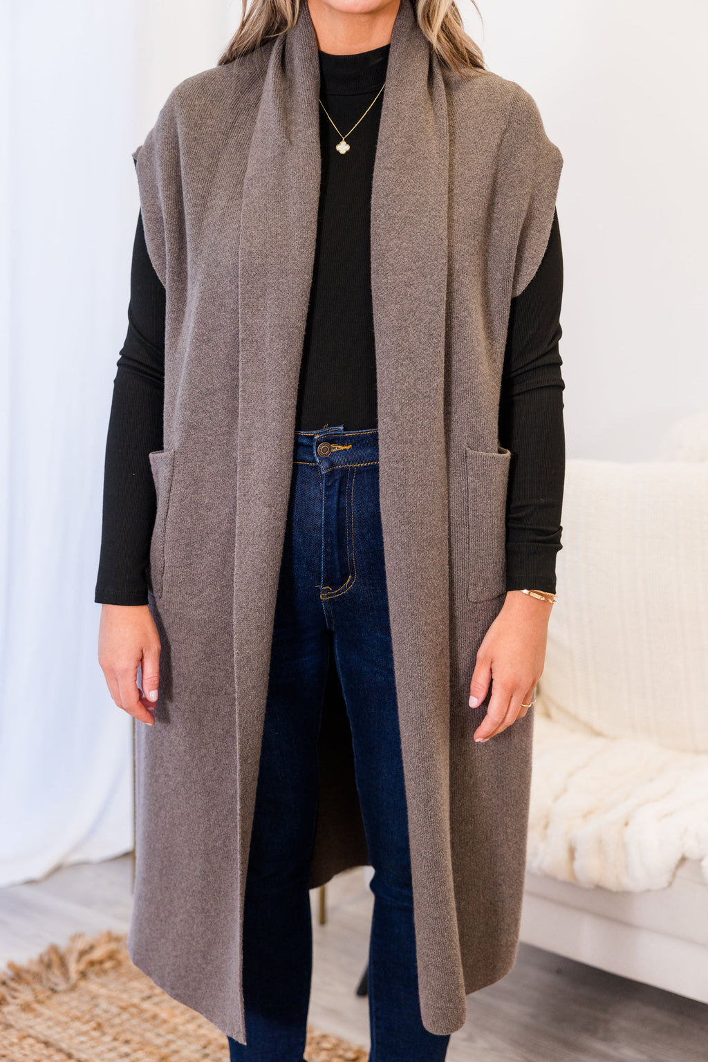 She's So Cute Cardigan, Grey