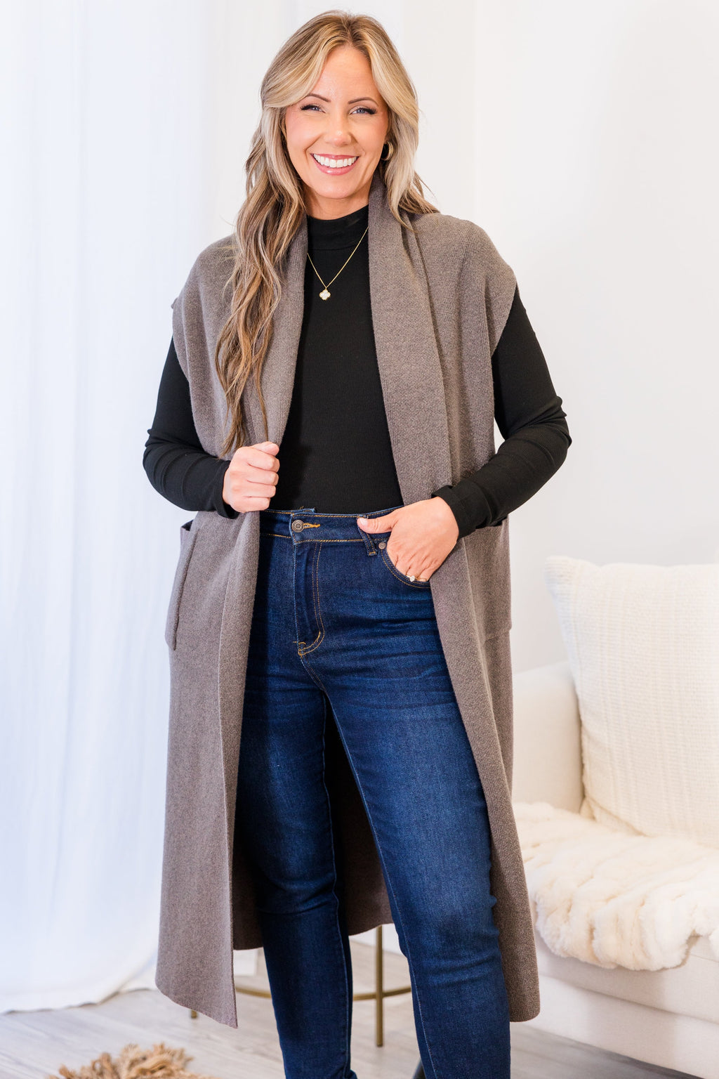 She's So Cute Cardigan, Grey