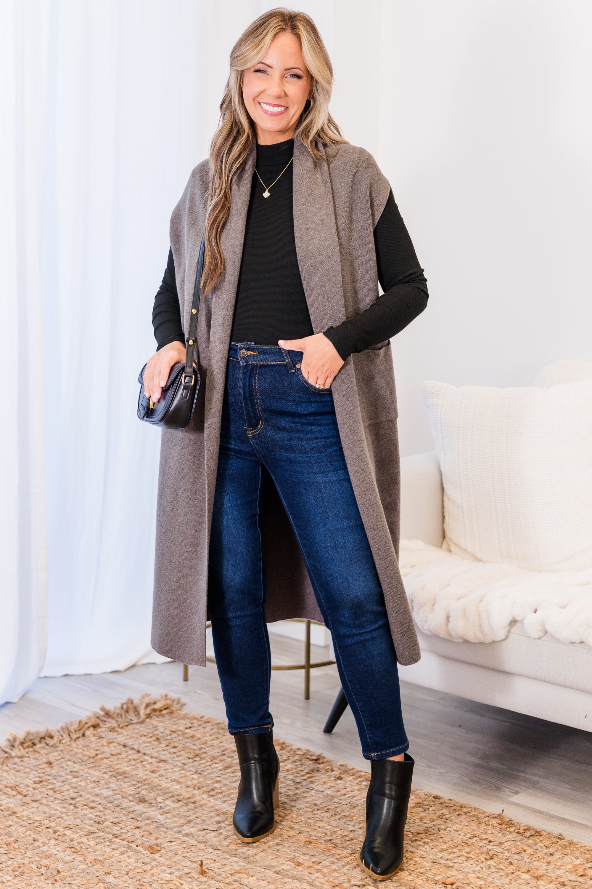 She's So Cute Cardigan, Grey