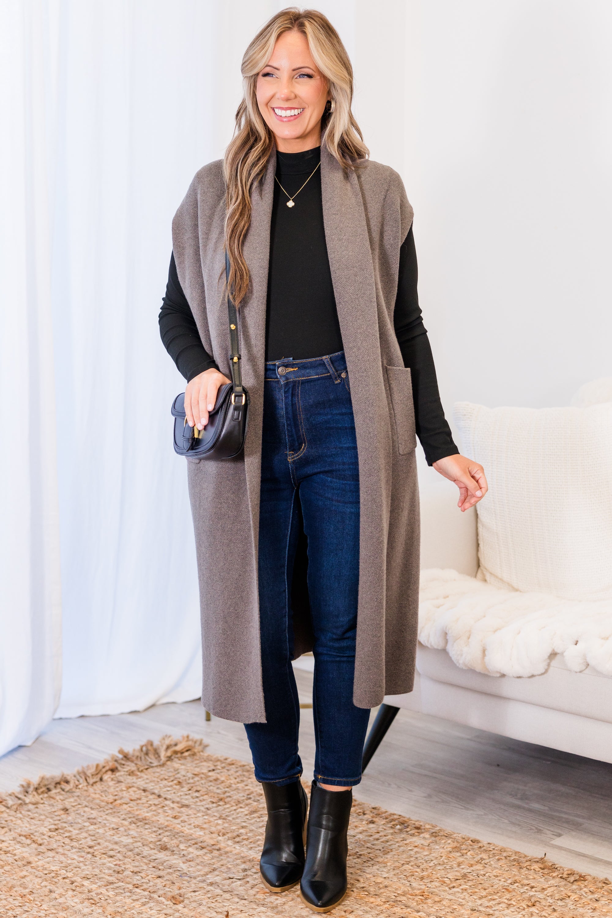 She's So Cute Cardigan, Grey
