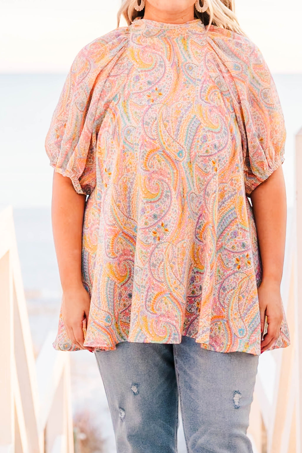She's Too Much Fun Top, Orange Combo
