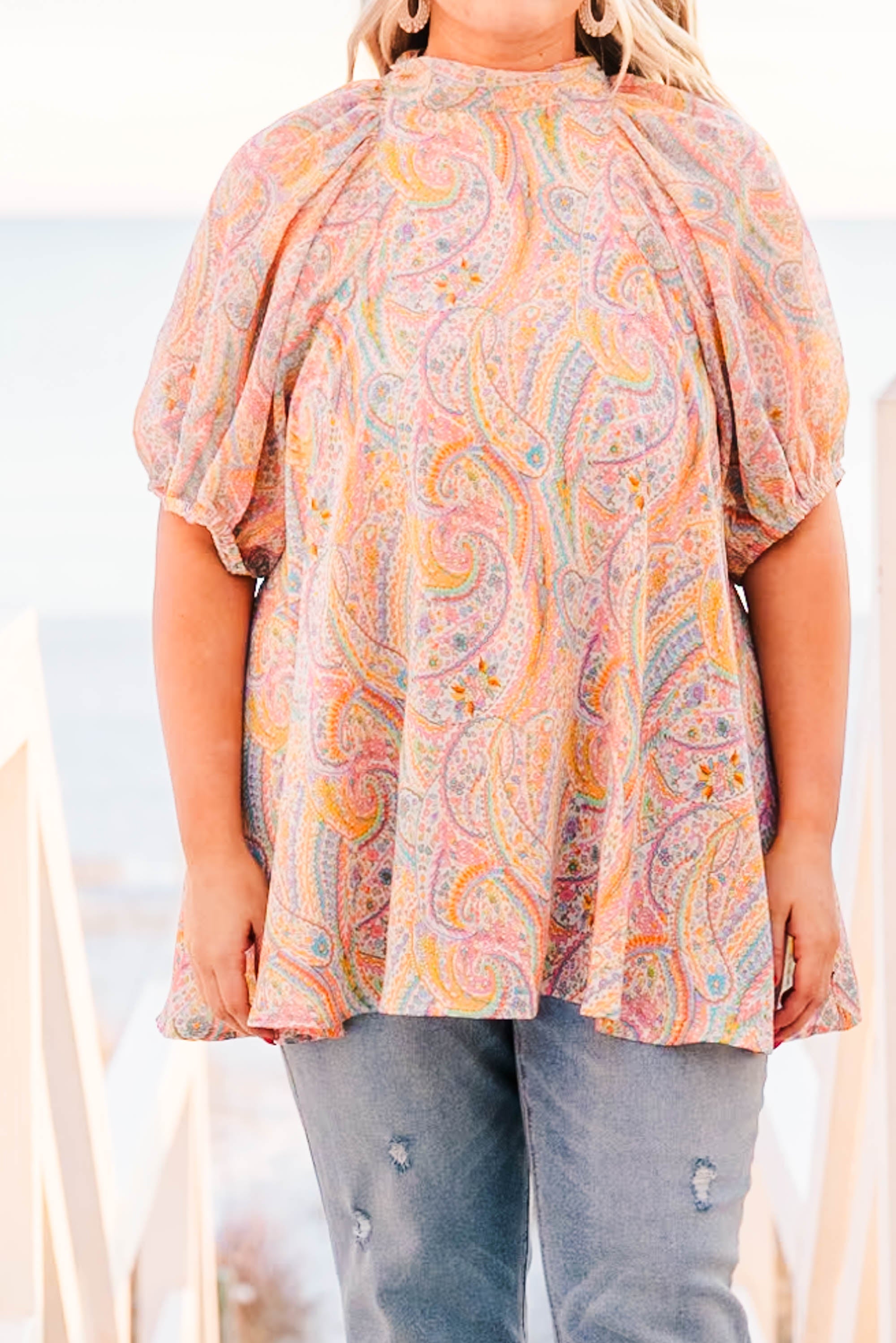 She's Too Much Fun Top, Orange Combo