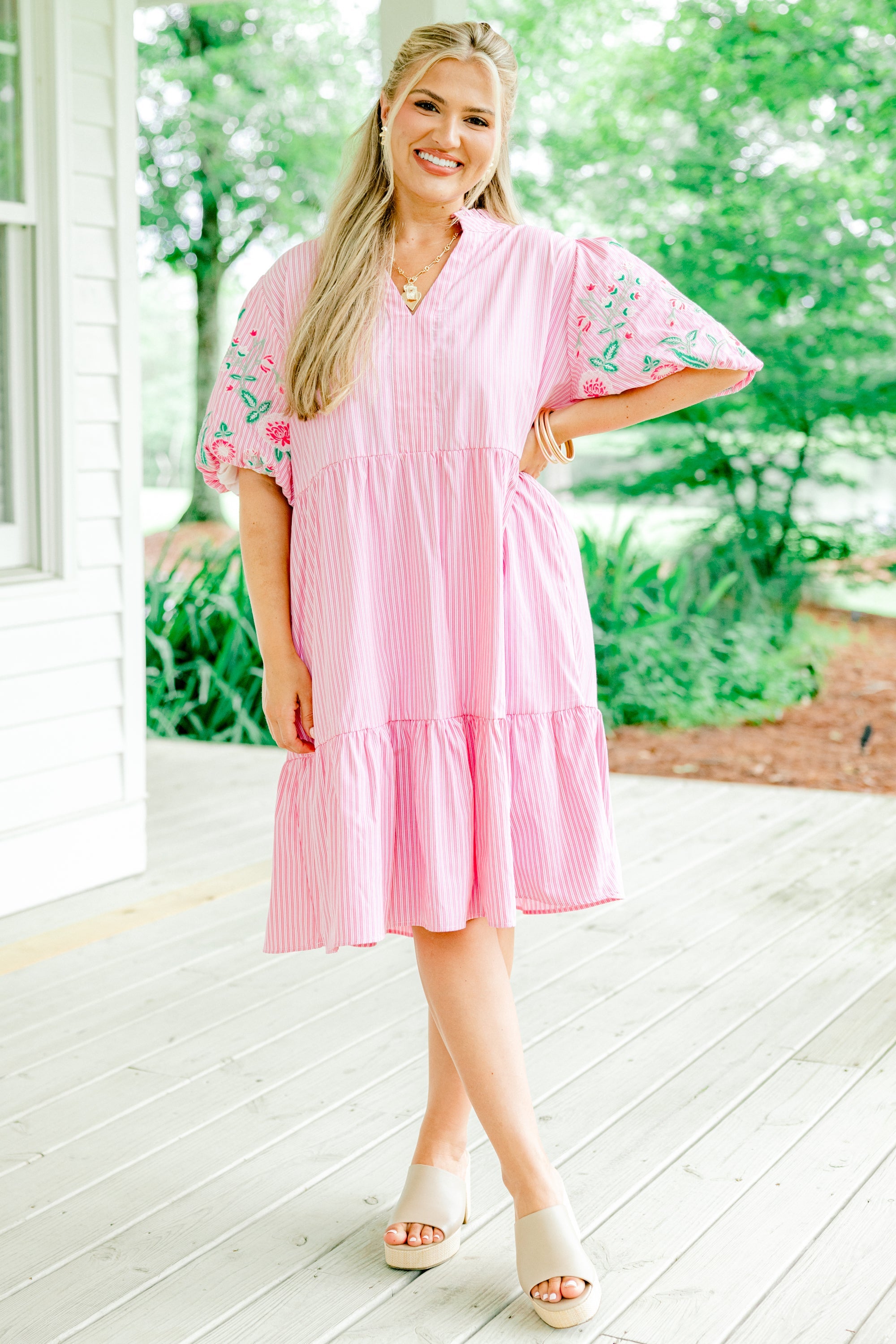Sheer Romance Dress, Pink