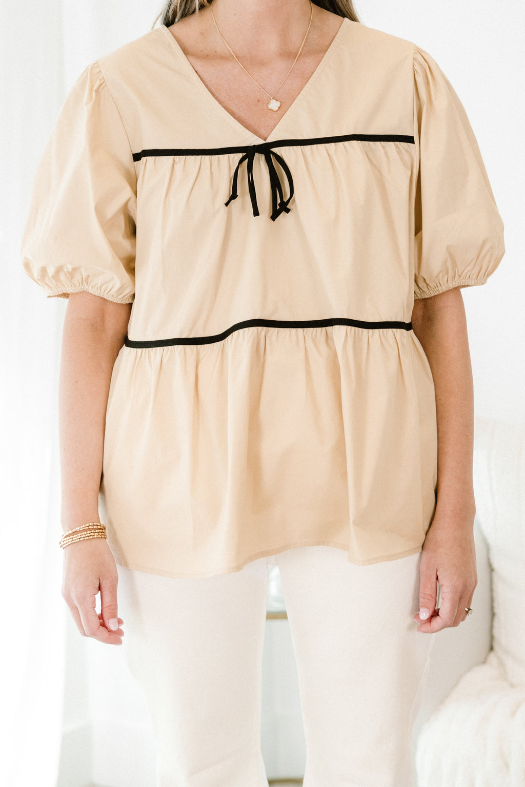 Shell Seeker Top, Taupe