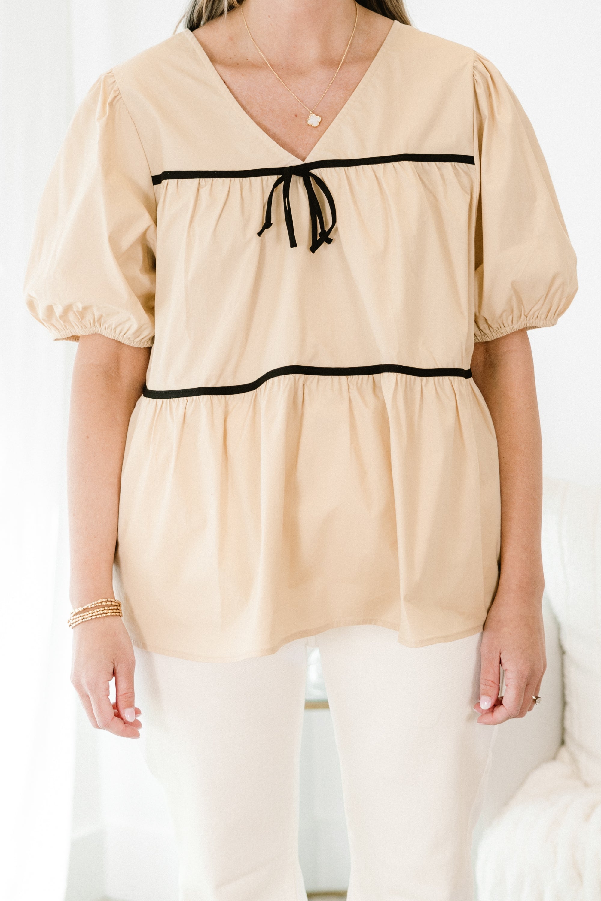 Shell Seeker Top, Taupe