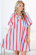 Shifting My Focus Dress, Blue